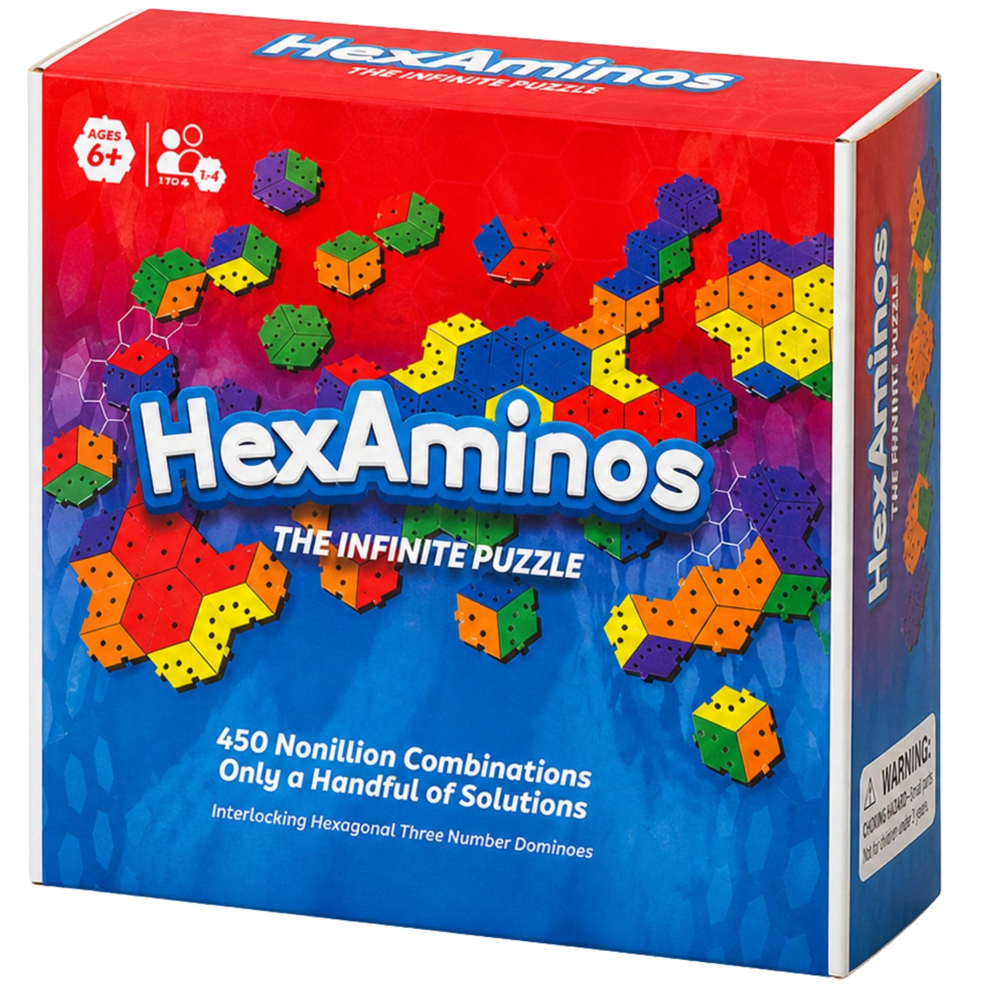 The Infinite Puzzle: Strategy Board Game for Familiy, Teens & Adults. 56 Hexagon Tiles for Solo or 1-8 Players. Travel-Friendly STEM Logic Game, 450