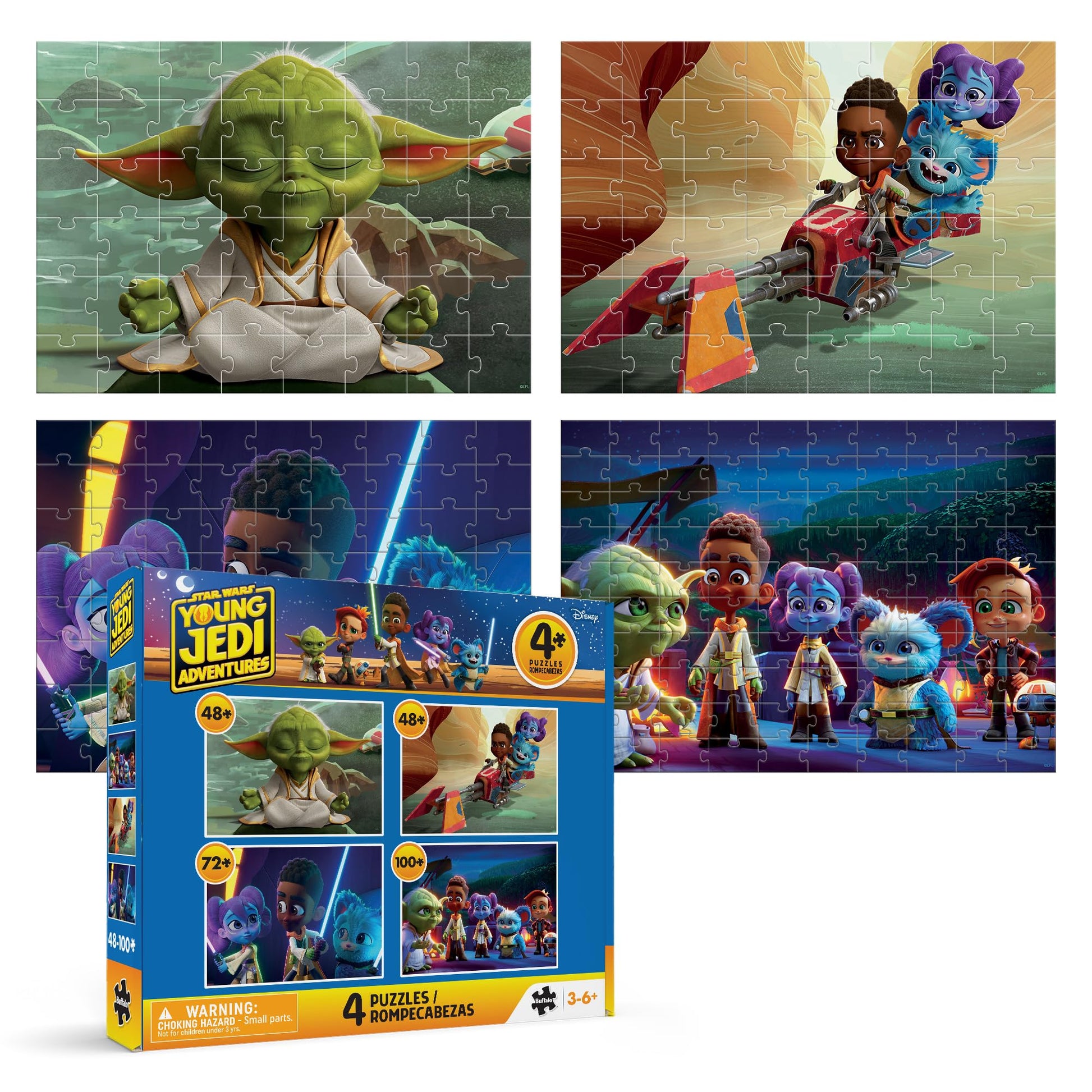 Buffalo Games - Star Wars™ - 4 Pack Multi-Piece Puzzles for Kids Ages 3-6+