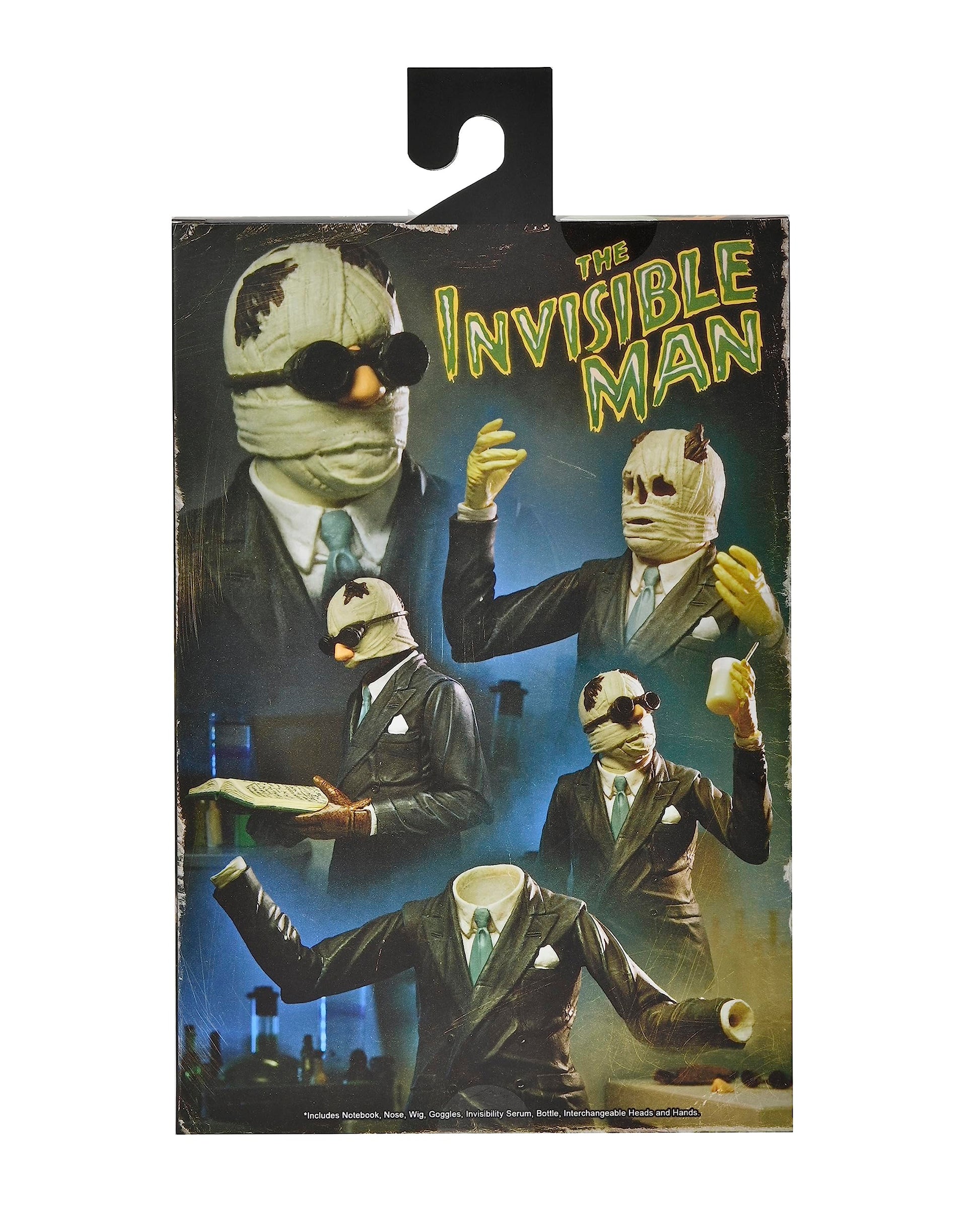 NECA - Universal Monsters - 7” Scale Action Figure - Ultimate Invisible Man Figure (Color)