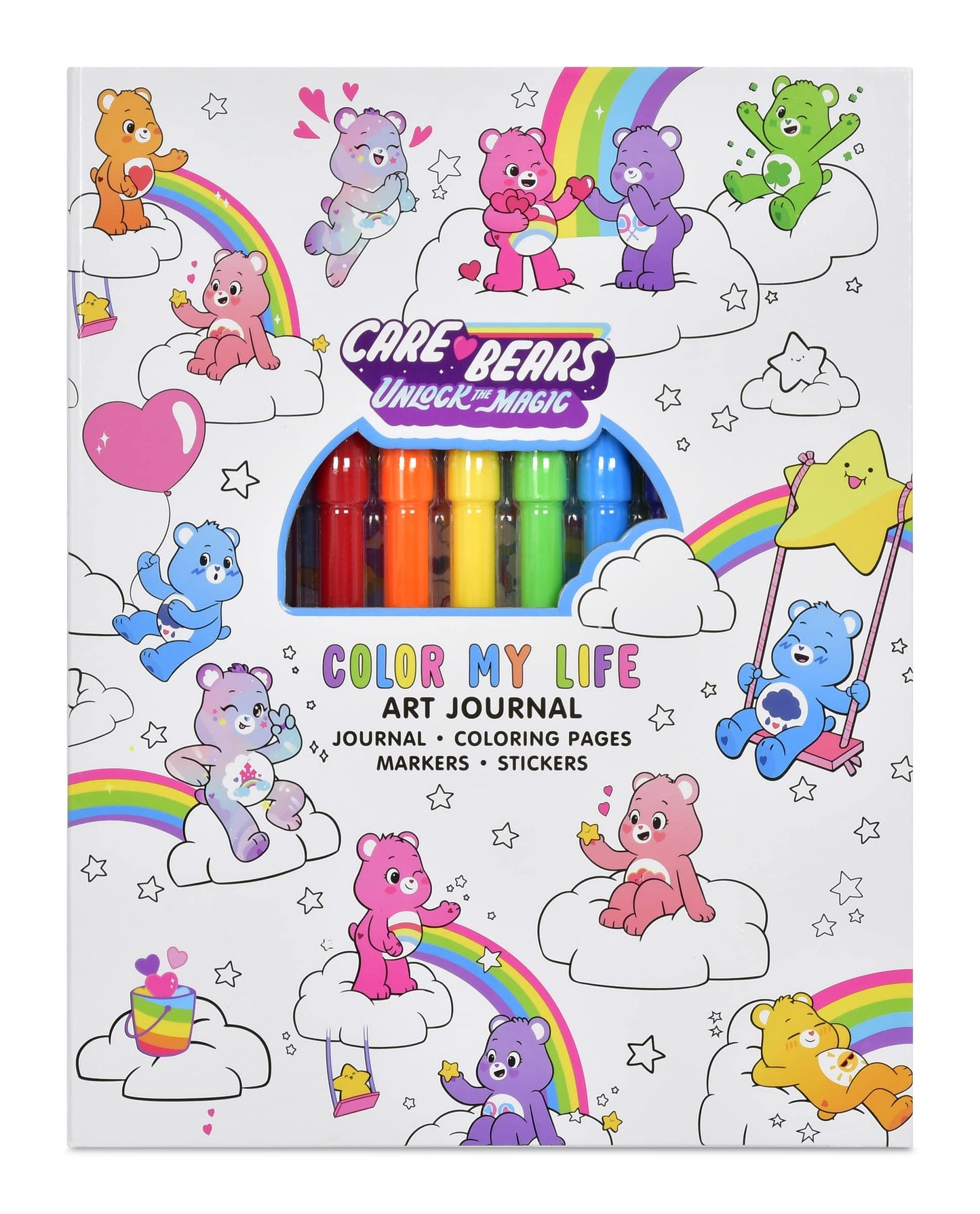 iscream Care Bears Color My Life Art Journal Kit with Sticker Sheet, Coloring Pages and Markers