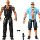 Mattel WWE Main Event Championship Showdown 2-Pack Action Figures & Accessory, Series #19 The Rock vs John Cena Collectible Set