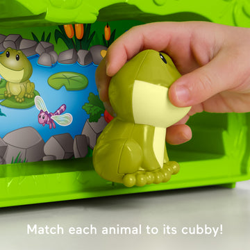 Fisher-Price Little People Toddler Toy Forest Friends Carry Case Playset with Animal Figures for Pretend Play Kids Ages 1+ Years