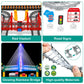Electric Train Set for Kids Ages 4-8 with Train Tracks Set & Car Tracks Lights Up Bridge Road Sign Realistic Sound Train Track Accessories Playset Boy