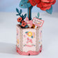 Hands Craft Hello Kitty and Friends My Melody Red Camellia 3D Wooden Puzzle Kit | DIY Flower Model | Arts & Crafts for Adults & Kids | Creative Hobby