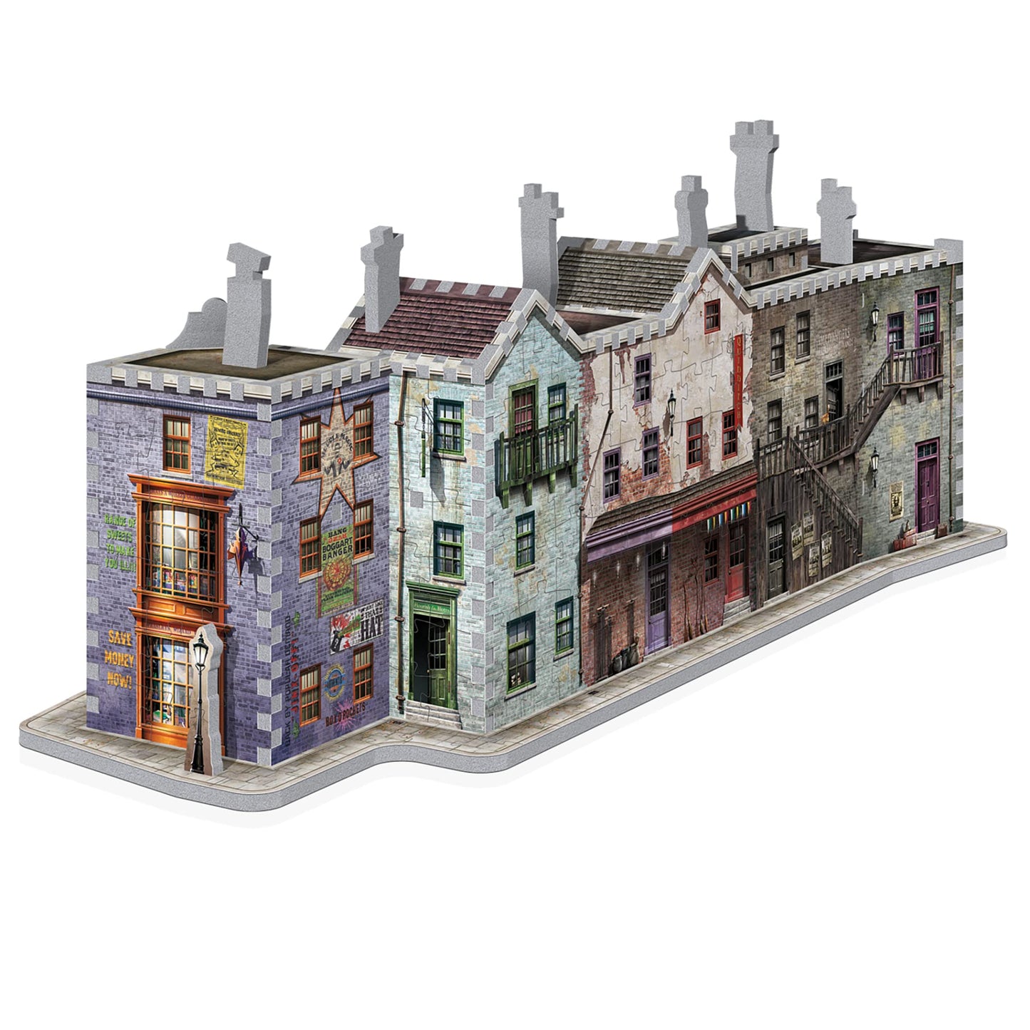 Wrebbit3D Harry Potter 3D Puzzle Model of Diagon Alley | 450 Real Jigsaw Puzzle Pieces | Build and Journey Through the Wizarding World