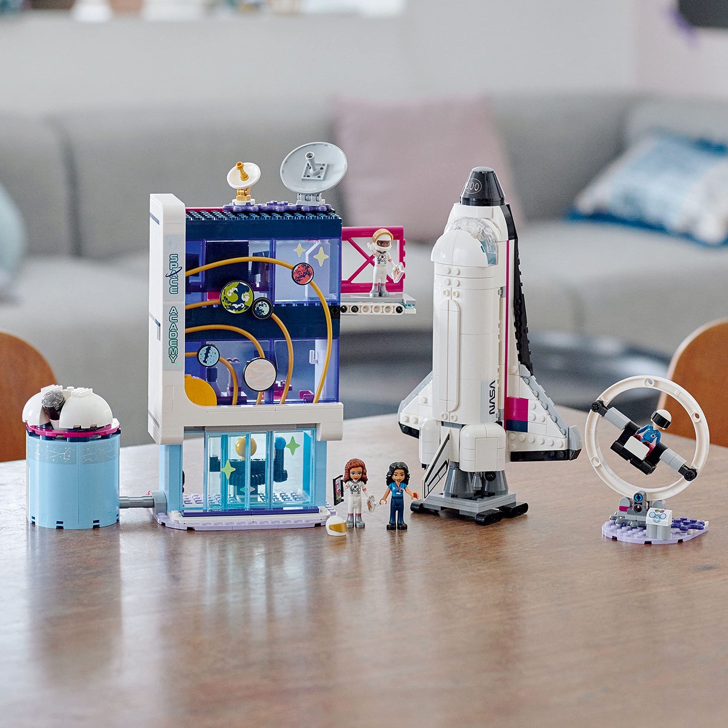 LEGO Friends Olivia’s Space Academy Shuttle Rocket 41713, NASA Space Shuttle Toy for Kids, Pretend Play Space Academy with Astronaut Mini Figures