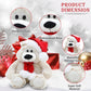 Plushland Adorable Soft Sophie Teddy Bear, Stuffed Animal Holiday Toys with Hat and Scarf Christmas Accessories - A Perfect Toy Gift for Kids 12