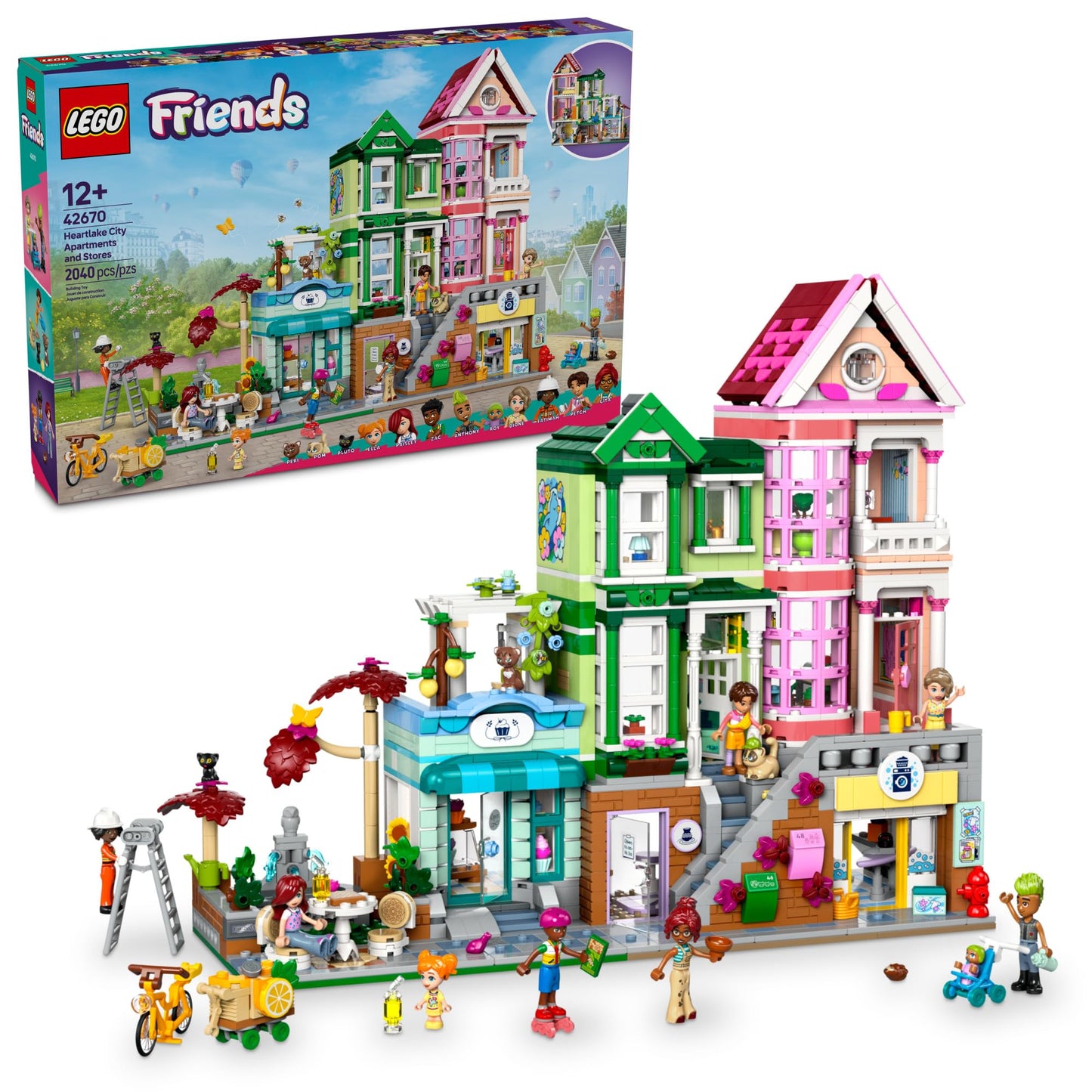 LEGO Friends Heartlake City Apartments and Stores Dollhouse - Toy Building Set for Kids, Girls and Boys, Ages 12+ - Gift Ideas for Birthday - with 7