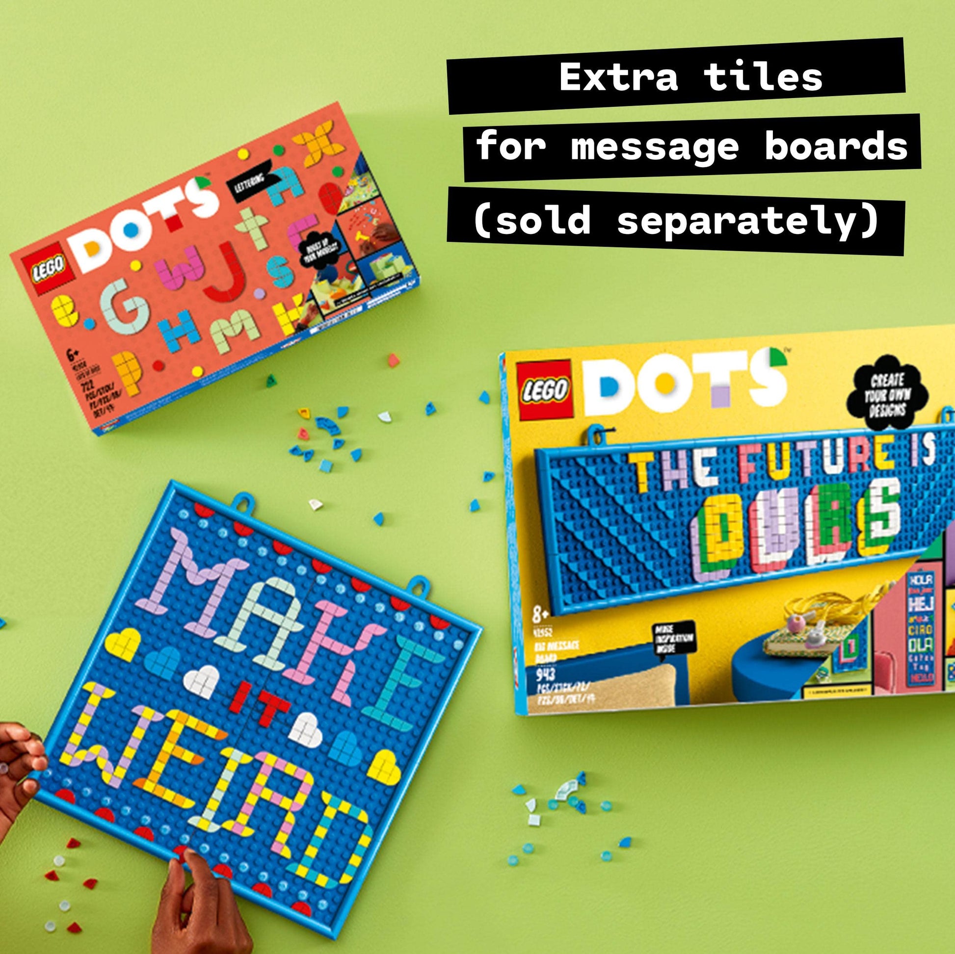LEGO DOTS Lots of DOTS Lettering Tiles 41950 Ultimate Collection Arts & Crafts Kit for Kids, Make Custom Messages, Room Decorations, Express
