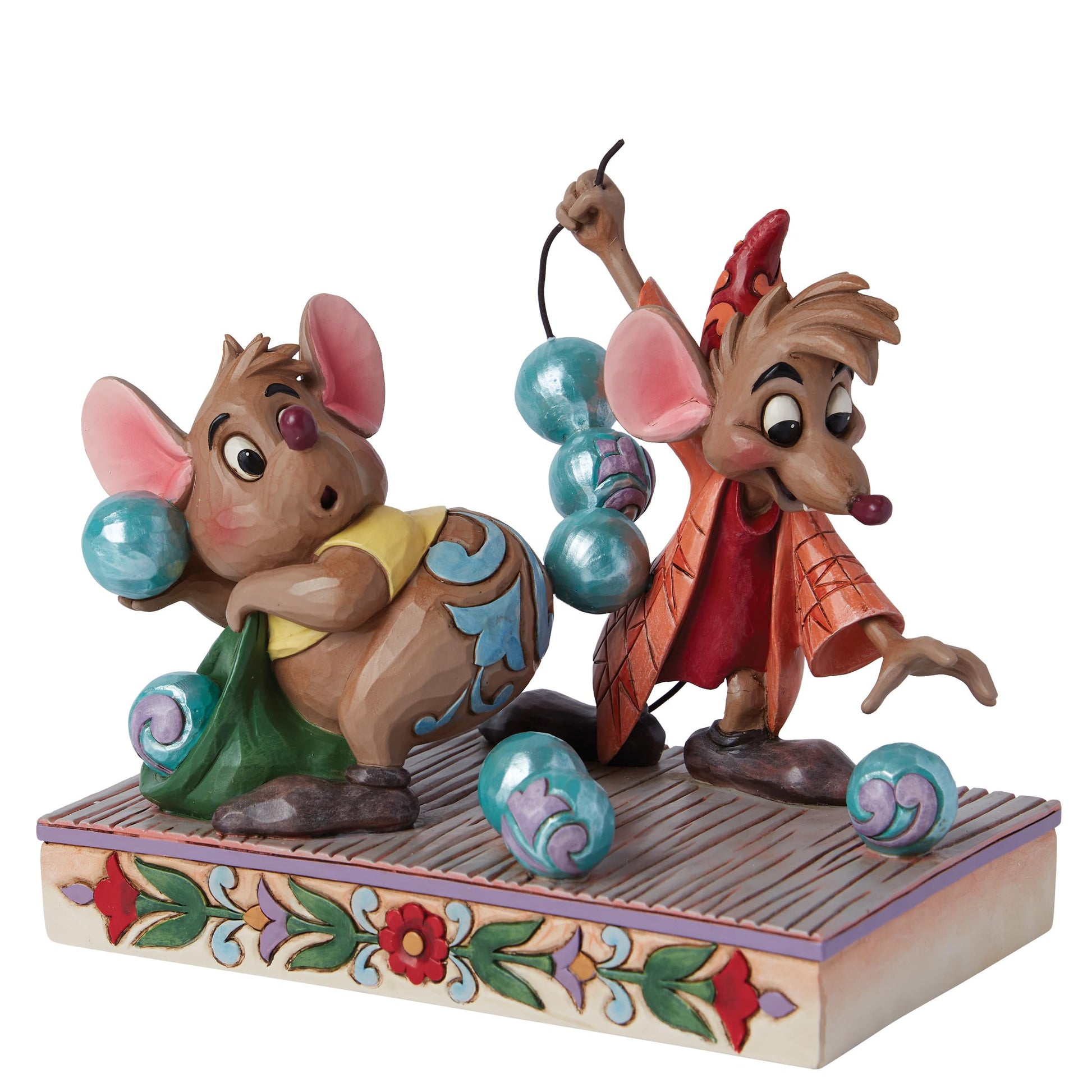 Enesco Disney Traditions Collection by Jim Shore Cinderella Jaq and Gus with Beads Figurine- Stone Resin Hand Painted Crafted Collectible Disney