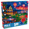 500 Piece Puzzles for Adults - 4th of July Jigsaw Puzzles - Celebrate The USA Patriotic Puzzle - Fourth of July Fireworks Celebration - Artwork
