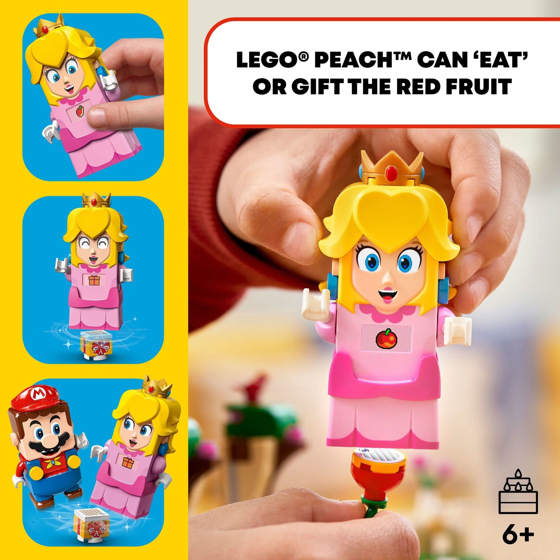 LEGO Super Mario Adventures with Peach Starter Course, Buildable Game, Toy with Interactive Figure, Yellow Toad & Lemmy, Birthday Gift Idea for Kids