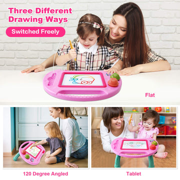 Toys for 2-4 Year Old Girls,Magnetic Drawing Board,Toddler Toys for Girls Age 2 3,Erasable Doodle Board for Kids,Learning Toy for Toddler 2 3 4 5,Gift