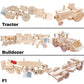 Kraftic Woodworking Building Kit for Kids, with 3 Educational DIY Carpentry Construction Wood Model Kit Toy Projects for Boys and Girls- Tractor
