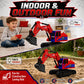 PixelWoW Remote Control Excavator for Kids, RC Construction Excavator with Movable Arm, 2 Rechargeable Batteries and Auto Demo Mode, Birthday Gifts