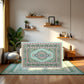 1/12 Dollhouse Miniature Turkey Carpet Rug Doll House Floor Furniture, Decorations, Dollhouse Furniture, Dollhouse Accessories (Green)