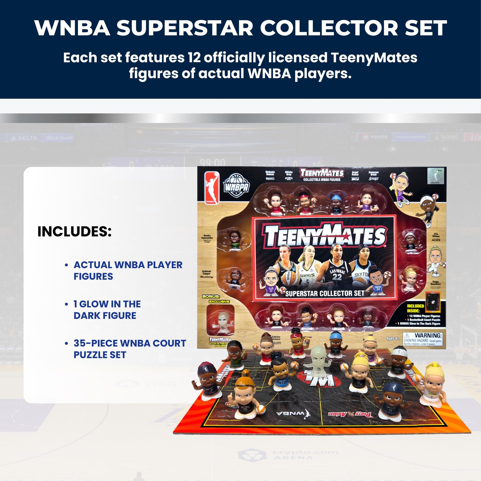 Party Animal TeenyMates WNBA Basketball Action Figures Gift Set