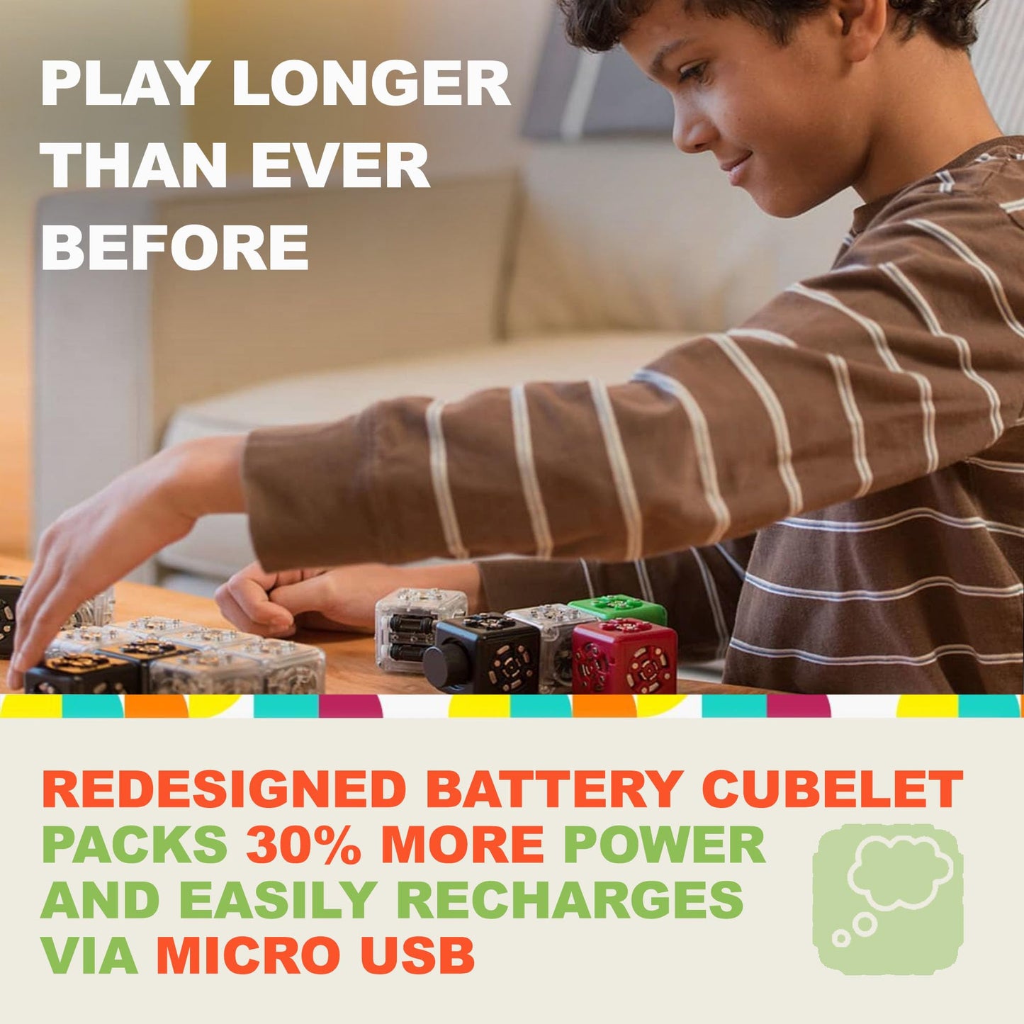 Modular Robotics Cubelets Robot Blocks - Battery Cubelet Robot Cube for Home Robotics Construction - Ages 4+