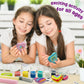 Hearts Rock Painting Kit for Kids Girls - Glow in Dark Art Supplies Ages 4-12 - Complete STEM Craft Set with Puffy Paint Stickers Gems Paints