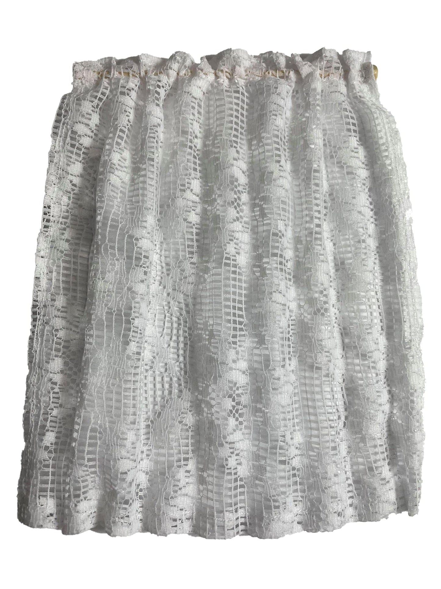Melody Jane Dolls House Long White Lace Net Curtain Panel Miniature Window Accessory 1:12