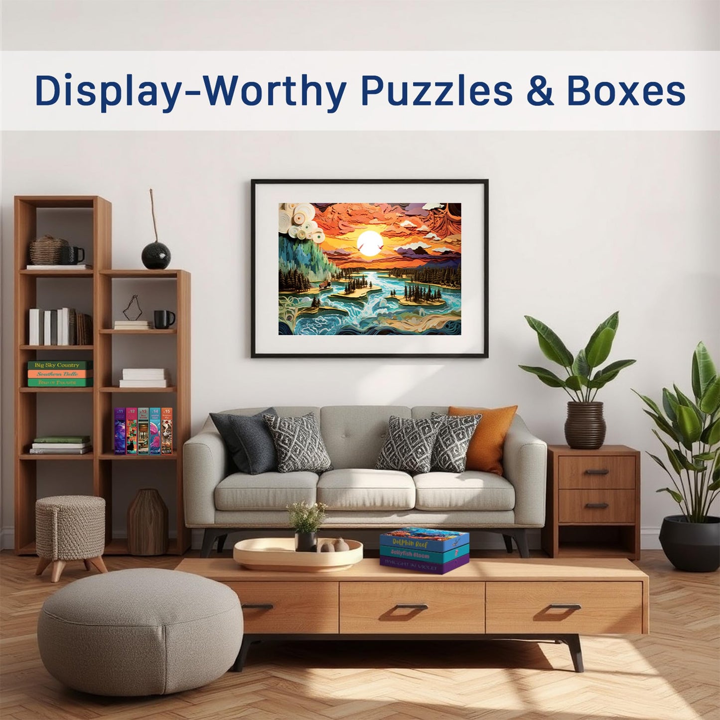 Big Sky Country (No. 18) - 1000 Piece Nature Jigsaw Puzzle for Adults | Printed in USA | Satin Low-Glare Finish | Random Ribbon Cut | Bonus Poster |