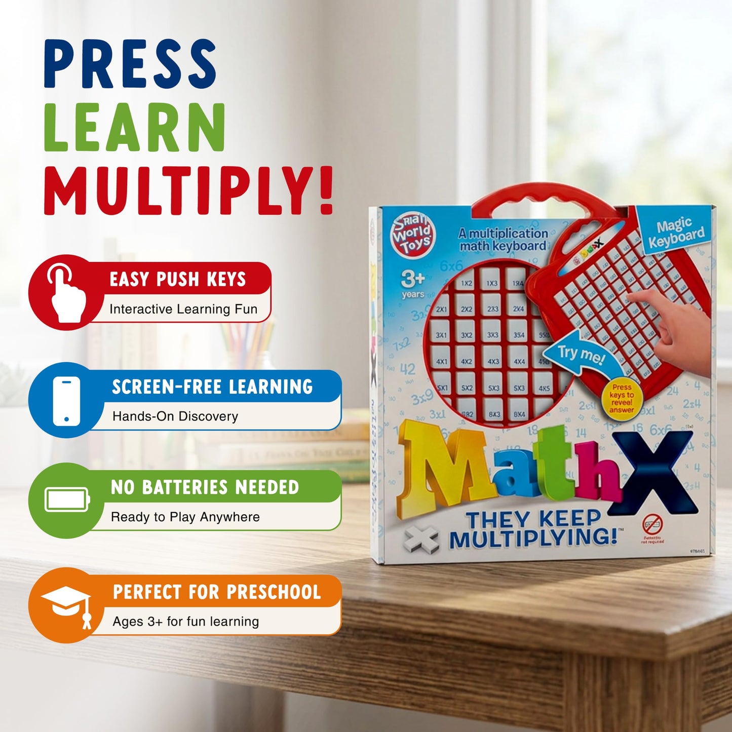 Small World Toys Multiplication Machine Math Game for Kids 3+