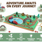 Imagine & Play Nature Explorer - 17 Piece Wooden Train Set with Foldable Carrying Board, Forest Animals & Bridge - Toddler Toys, Train Toys, Toys