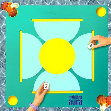 Mahjong Aura - Floating Mahjong Table for Pool - Swimming Pool and Hot Tub Float Board for Card Games, Scrabble, Dominoes, Poker - Adults Pools Game