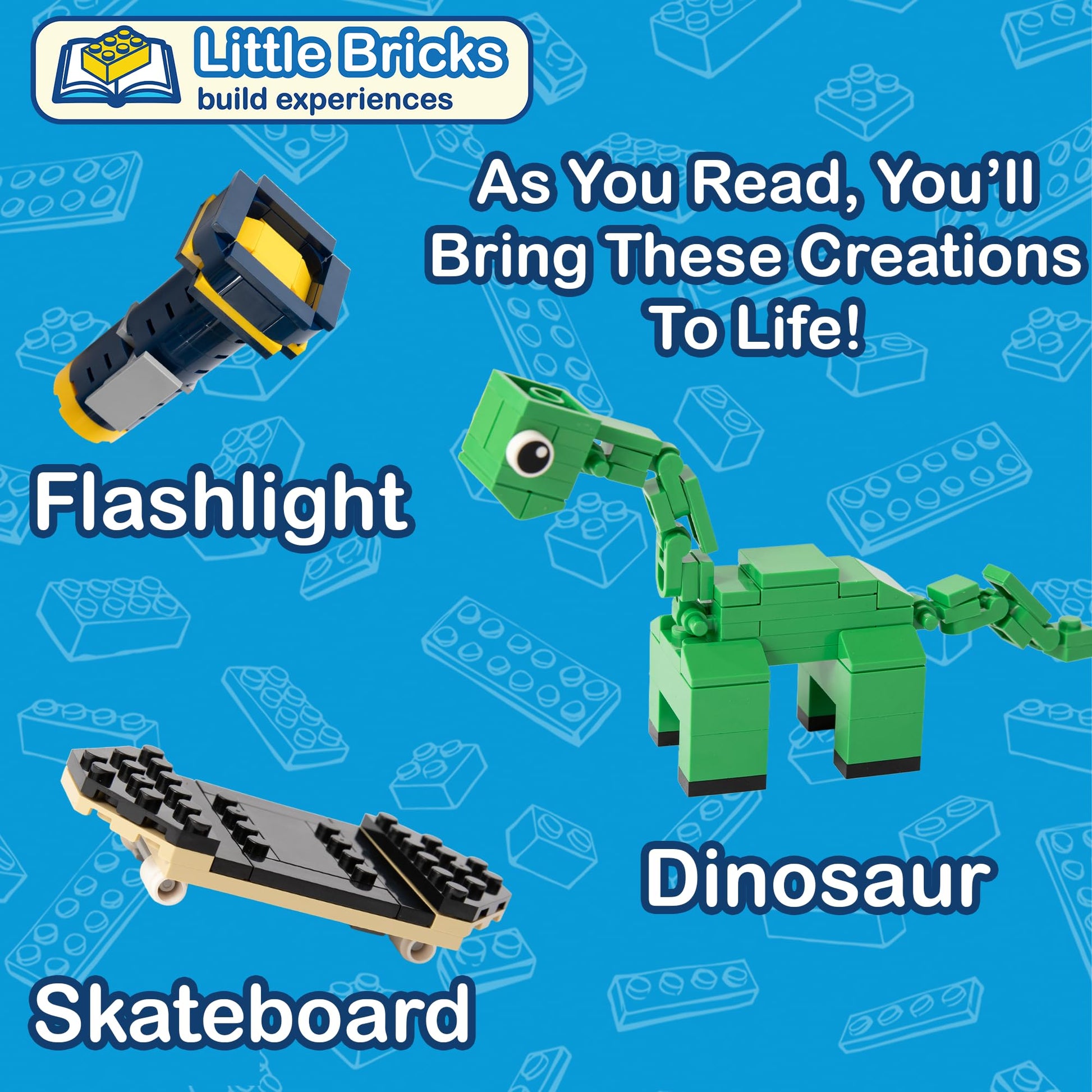 Little Bricks Build Experience, The Adventures of Brixie and Fig | Interactive Reading & Building Blocks Toy for Children & Kids, Gift for Boys &