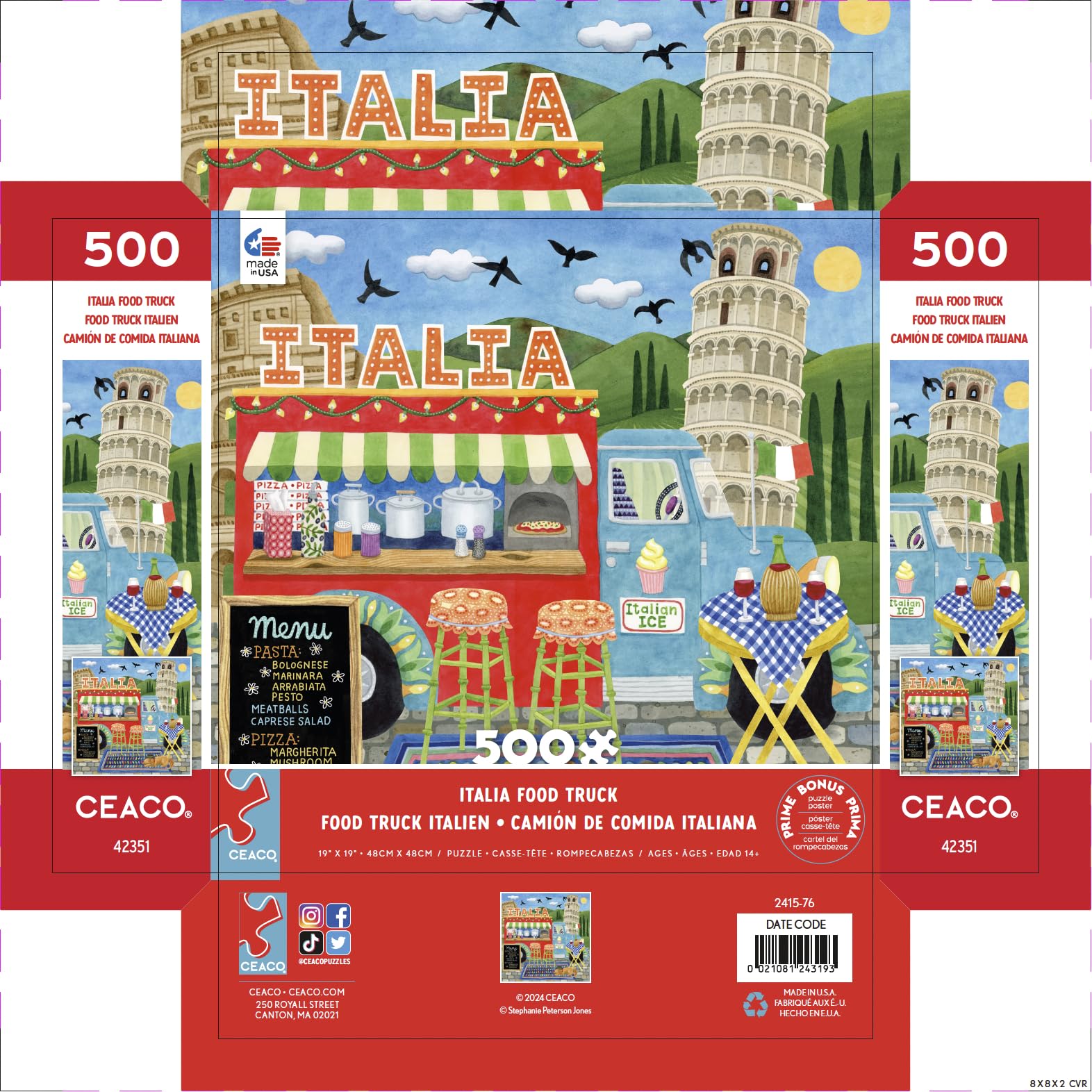 Ceaco - Stephanie Peterson Jones Italia Food Truck - 500 Piece Puzzle