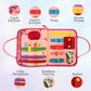 JAGSYJOY Montessori Busy Book for Toddlers, Pink Busy Board Book Quiet Play