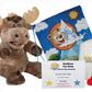 Stuffems Toy Shop Make Your Own Stuffed Animal Melvin the Moose 16"- No Sew - Kit with Cute Backpack!