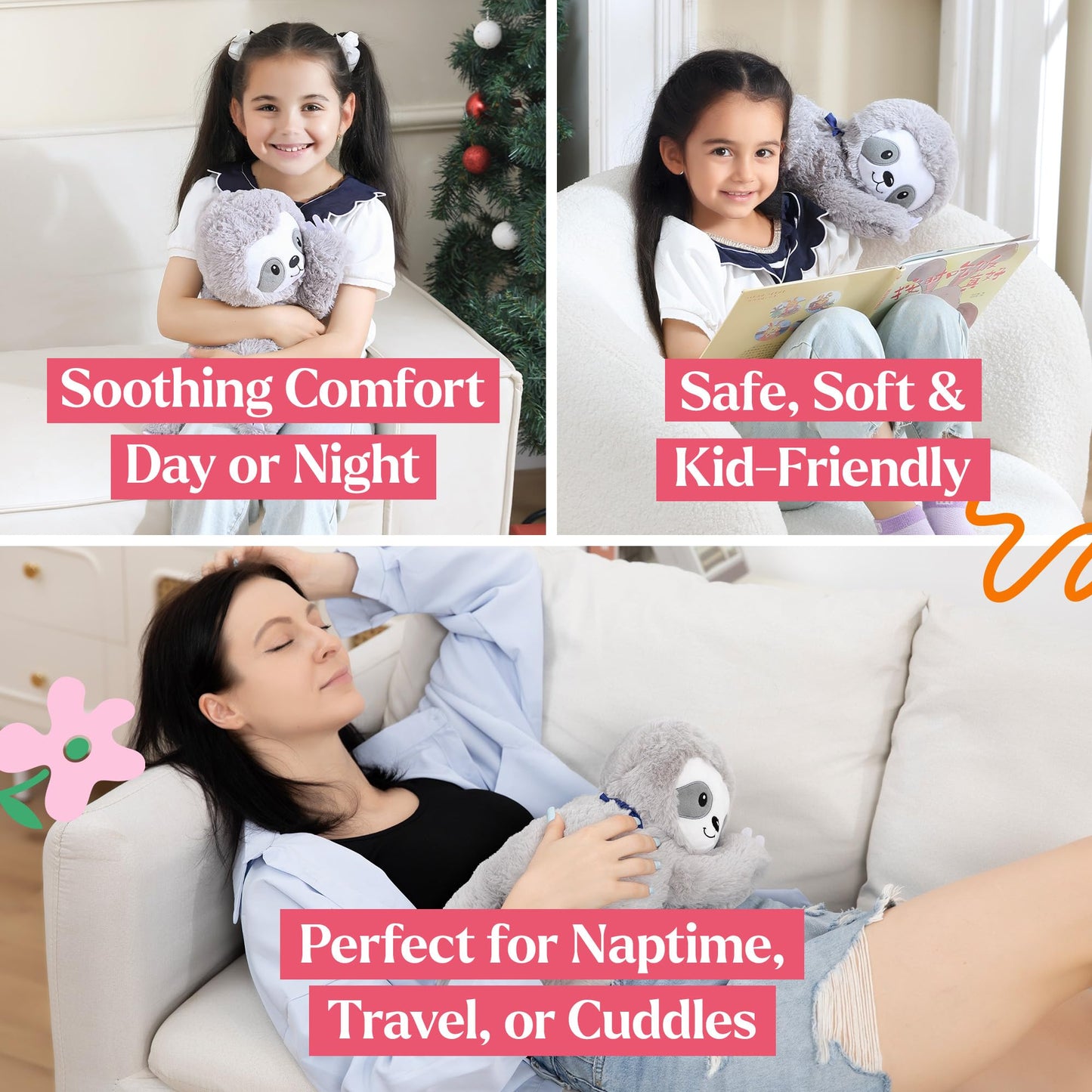 Lilly's Love Heatable & Coolable Lavender Scented Weighted Stuffed Animal - Microwavable Heatable Pad for Kids & Adults - Machine Washable Plushie