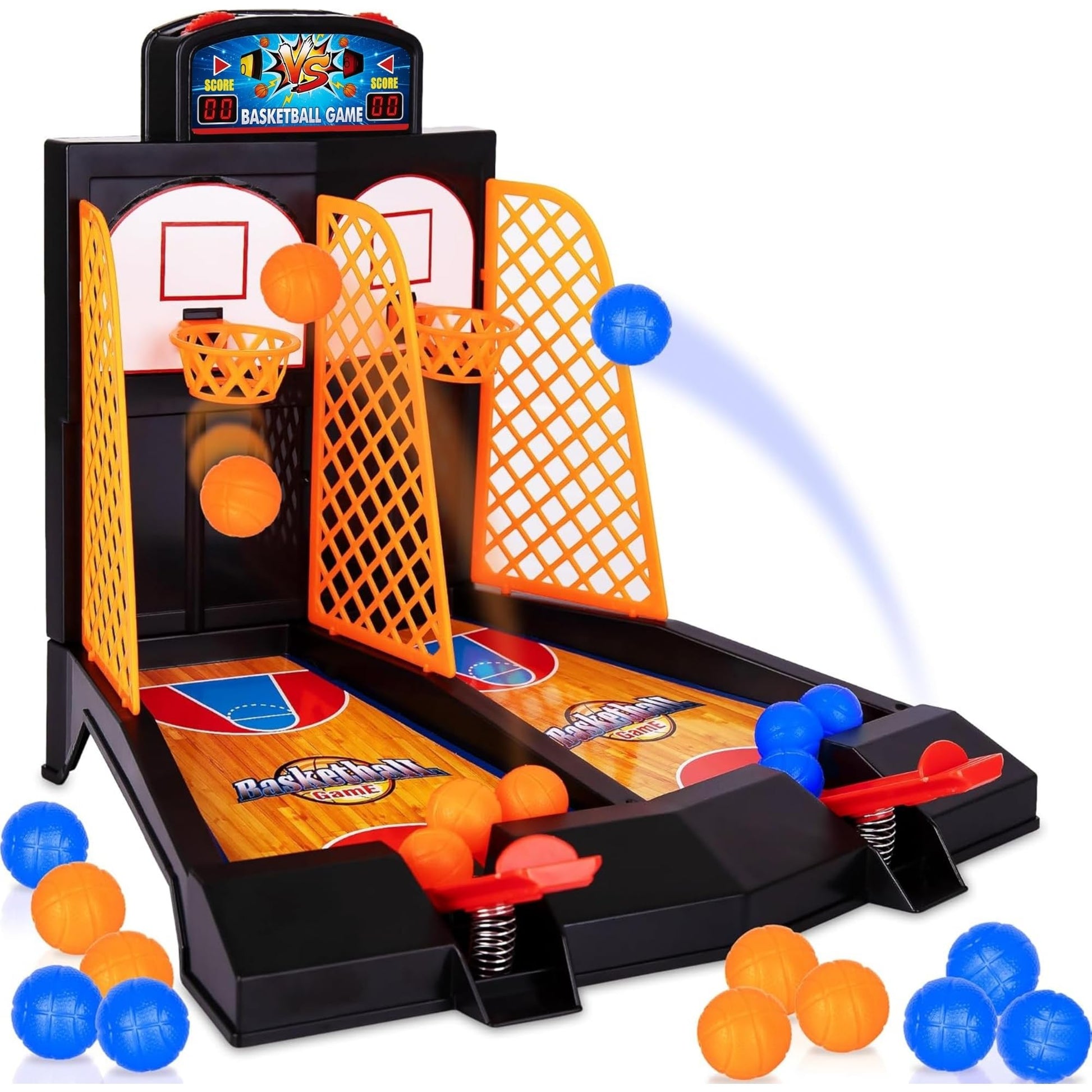 ArtCreativity Mini Basketball Games, with 20 Mini Balls, Basketball Toys, Tabletop Game for Kids and Adults, Desk Games for Office, Best Basketball