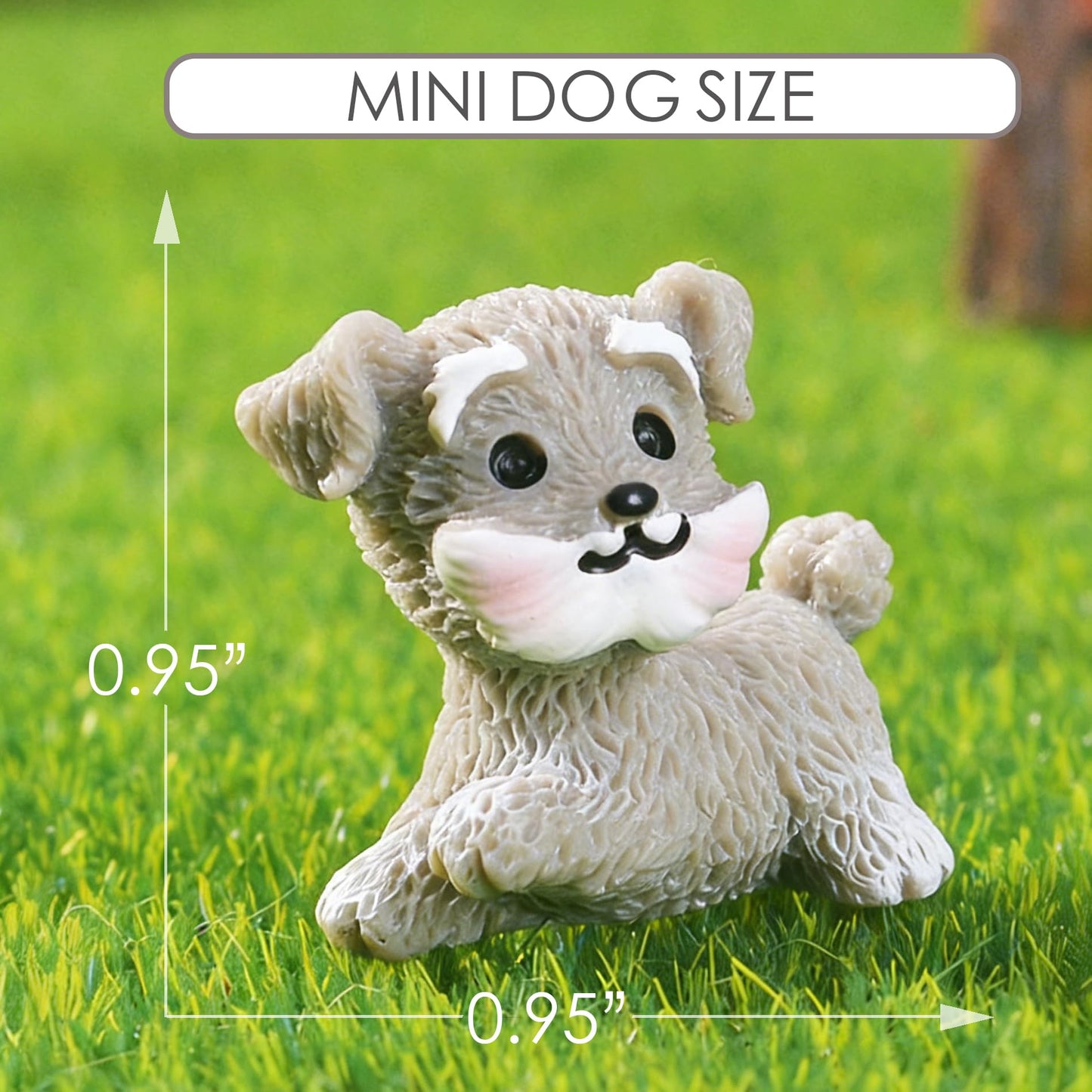 Cybirdbal 24 PCS Mini Dog Figurines, Mini Resin Animals in Bulk Miniature Tiny Puppy Dogs Figures for Cake Decorations Topper Moss Landscape Garden
