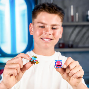 MrBeast Lab Swarms Battle Fusion Series Mega Lab Pack - Includes 14 Micro Beasts with Ultra Rare Hammerhead, 80+ to Collect, Stickers & Stackable