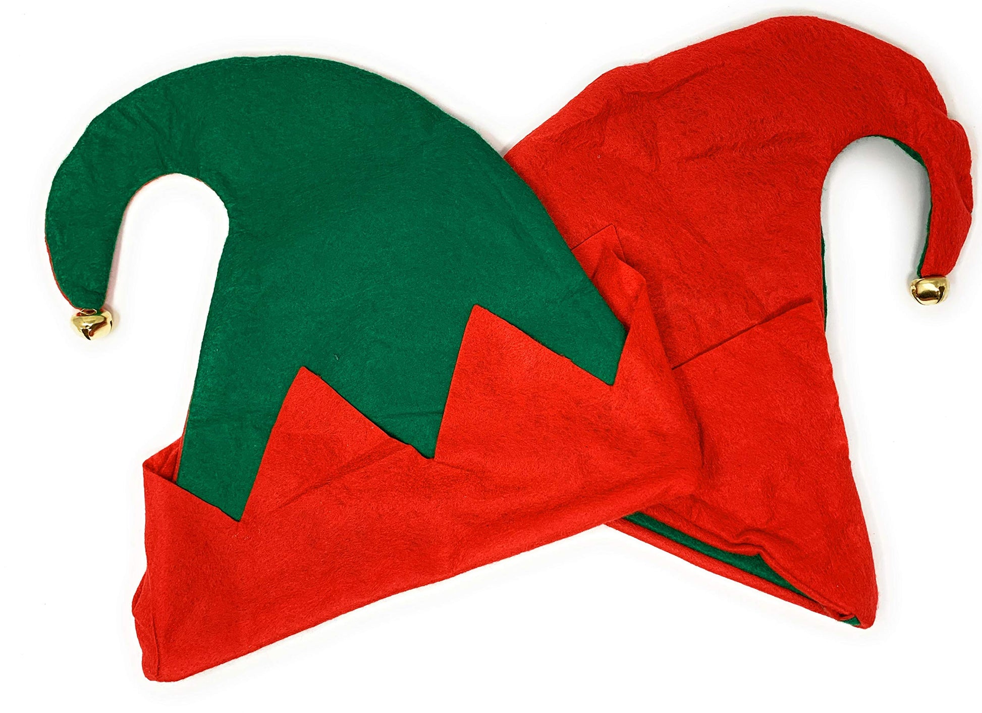 Funiverse Bulk 12 Pack Christmas Elf Hat with Jingle Bell - Adult Sized and Perfect for Any Christmas Holiday Event