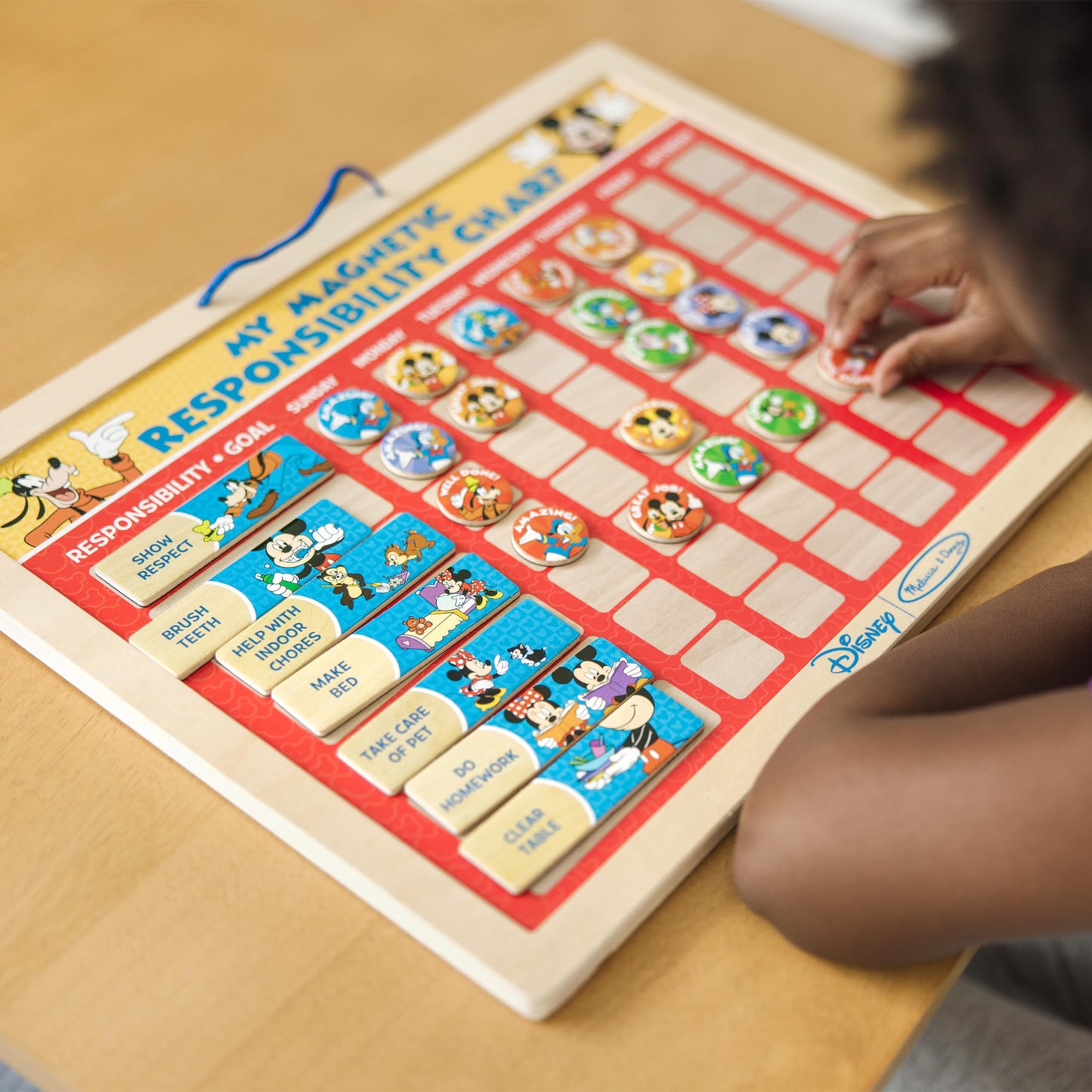 Melissa & Doug Disney Mickey Mouse Clubhouse My Magnetic Responsibility Chart - Toddler Routine, Kids Reward Board, Reward Chart for Toddlers and Kids