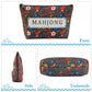 UntilPlan American Mahjong Empty Bag,Thickened American Mahjong Tiles Bag with Zipper Storage Pouch Printed,Tile Holder Rack Bag for Game Lover Gift