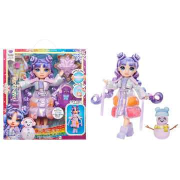 Rainbow High Winter Wonderland Violet - Purple 11” Fashion Doll with Magic Snow Hidden in Fashion That Puffs Up with Water, and Snowman Kit, for Kids