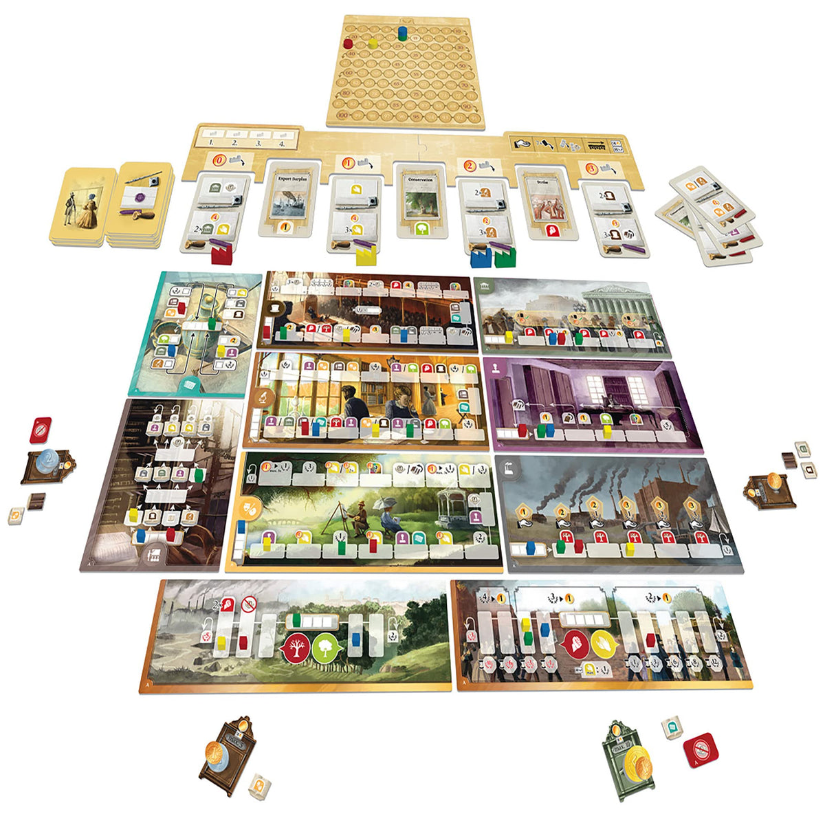 Rise - Capstone Games, City Building Game, Ages 14+, 2-4 Players, 60 Mins