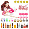 Mini Wine Bottles Cake Toppers With 12 Mini Wine Bottles 5 Mini Wine Glasses 1 Toilet 1 Beauty Doll 1 21st Birthday Cake Topper for Celebrating