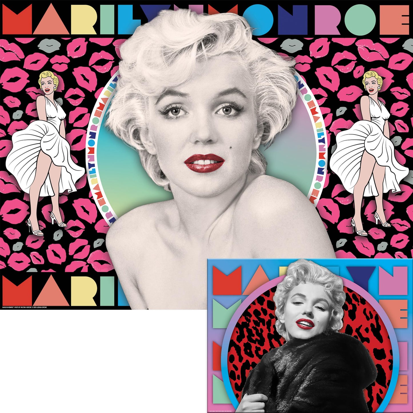 Prime 3D | Marilyn Monroe | 500 Piece 3D/2D Double-Sided Jigsaw Puzzle for Adults & Kids | Finished Size 24" x 18" | Challenging & Fun for Adults