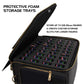 ENHANCE Portable Miniature Figure Storage & Carrying Case - 4 Foam Layers fits 108 Infantry Minis & Pick & Pluck for Large Figures - Book Sleeve & 2