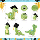 DolliBu Green Dinosaur Graduation Plush Toy - Super Soft Plush Graduation Stuffed Animal Dress Up with Gown & Cap with Tassel Outfit - Congratulatory