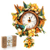 Rnfinewow 3D Wooden Puzzles for Adults, Hummingbird Clock with Pendulum Model Kit, 3D Puzzles for Adults Room Home Decor DIY Wall Clock Kit, Holiday