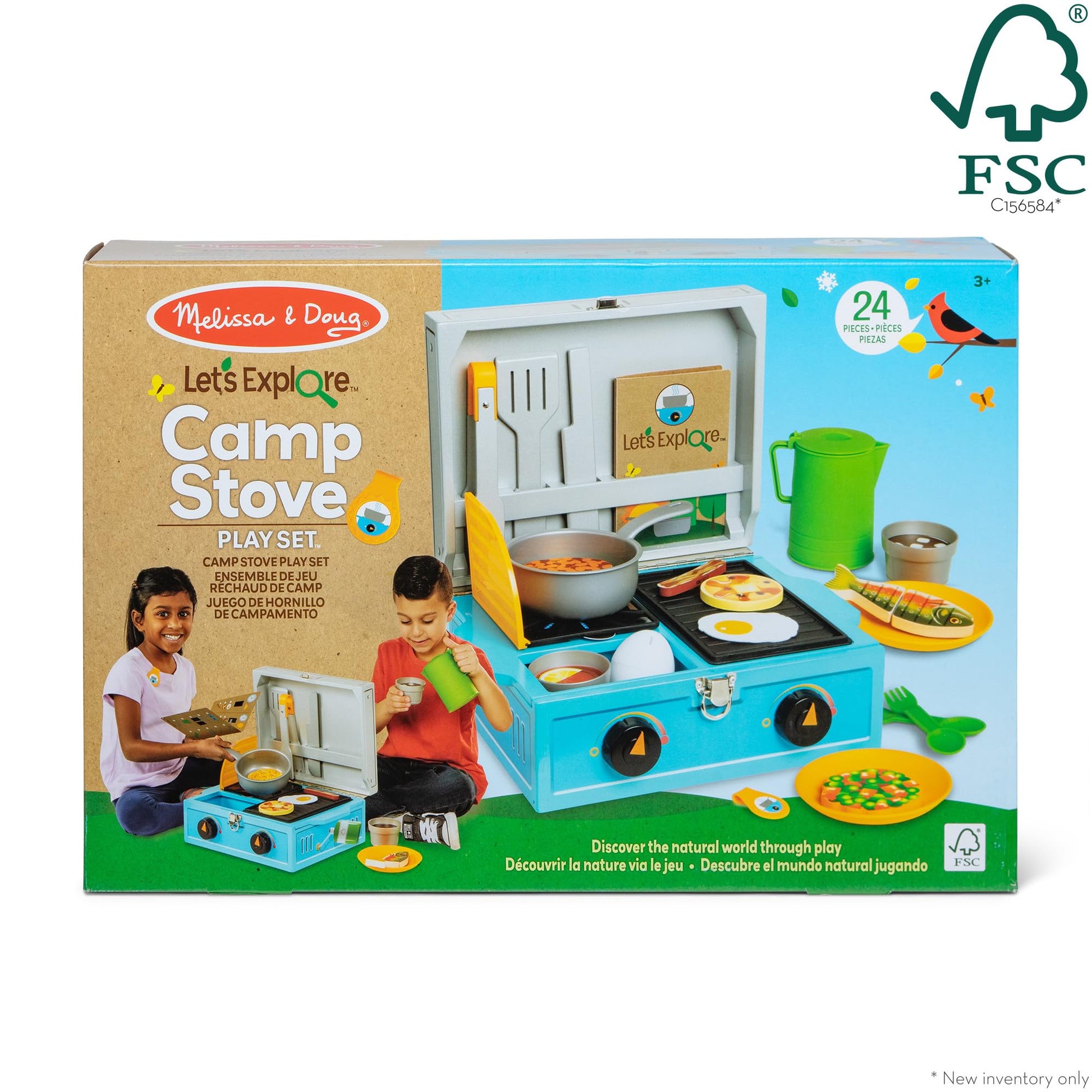 Melissa & Doug Let’s Explore Camp Stove Play Set - 24 Pieces - FSC Certified
