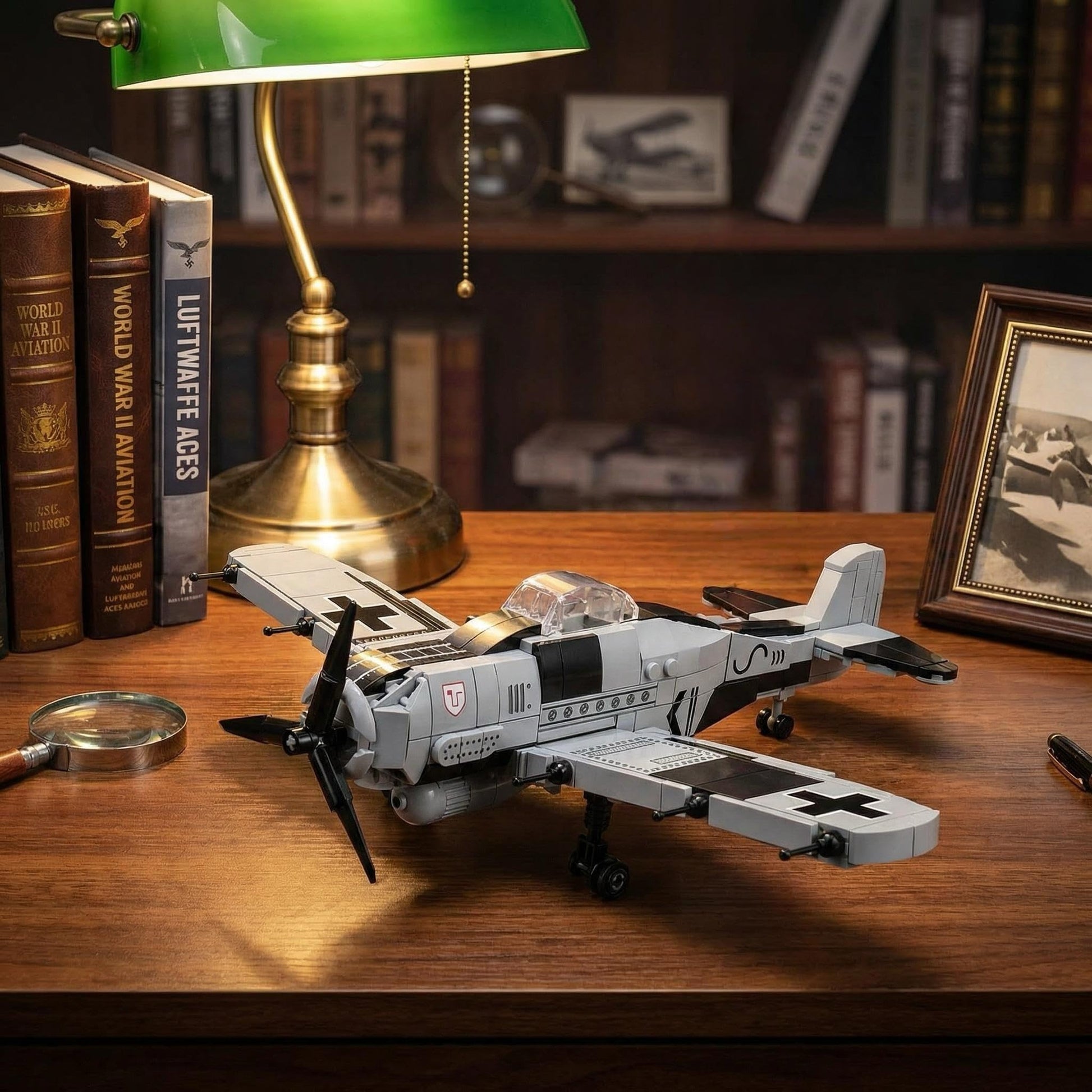 Aigidusansu WW2 Military Airplane Toy Building Sets, FW-190 Fighter Jet, Historically Accurate Aircraft Kits for Boys Age 8-12, for Girls Age 8-12