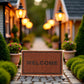 1Pc Brown 1/12 Miniature Welcome Mats Doormat Dollhouse Decoration Accessories, DIY Micro Scene Decor