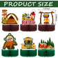 Sumind Camping Party Decoration, 6 Pcs Happy Camper Honeycomb Centerpieces Table Decor Adventure Cake Topper for Birthday Shower Campfire Adventure